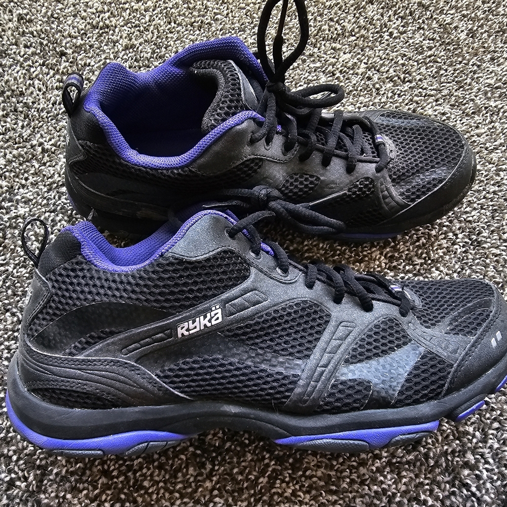 Ryka Women's Black and Purple Athletic Shoes